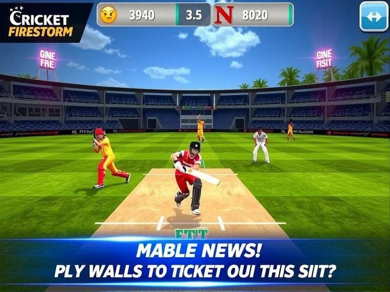 Cricket Firestorm Gameplay Screenshot